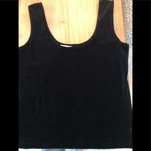 Dana Bachman black velveteen tank top w/ tags. Med